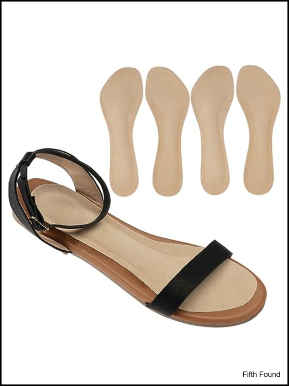 2 Pairs Pigskin Non-Slip Shoe Insoles Arch Support Shock Absorption